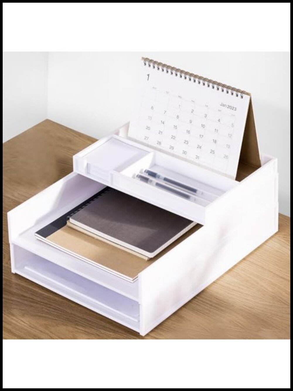 3 Tier Stackable Letter Tray Paper Organizer for Office Desk